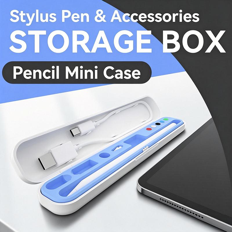 ABS Silicone Pencil Nib Protective Storage Case Lightweight Dustproof Holder for Digital Stylus Pen Office Stationery