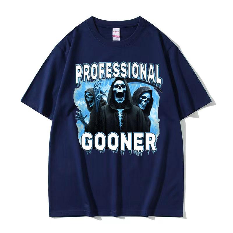 Magliette Meme Divertenti Offensive Professionali Gooner Goon Scherzo Sessuale Festa Uomo Magliette Oversize moda Cotone di Alta Qualità