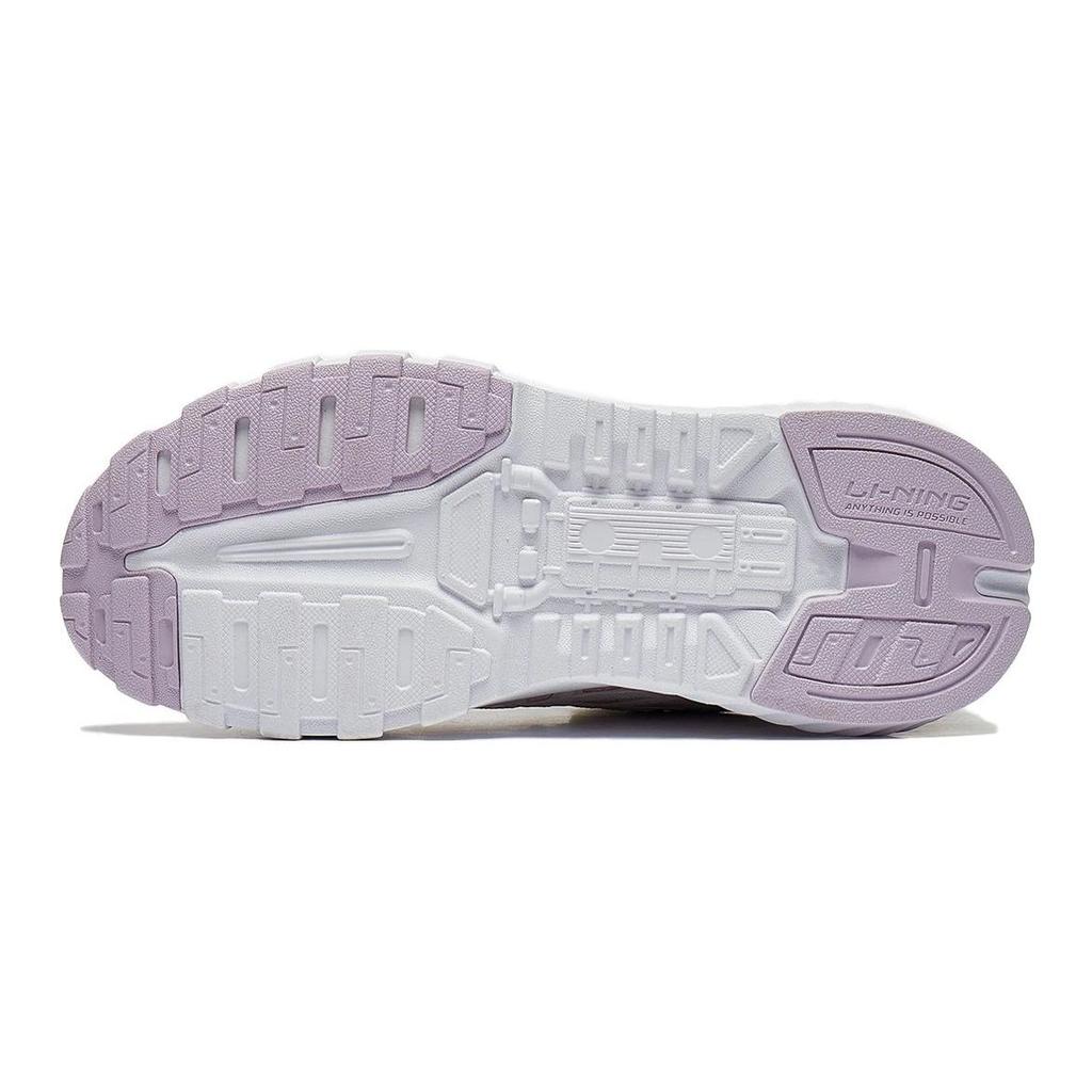 Li Ning Kids Flash Shadow V6 Comfortable Shock Absorbing Durable Low Top Casual Shoes Kids Casual Shoes White Pink YKCT134-4