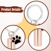 Cremation Jewelry Urn Keychain for Keepsake Key Chain Unique Metal Pet Hair Storage Bottle
