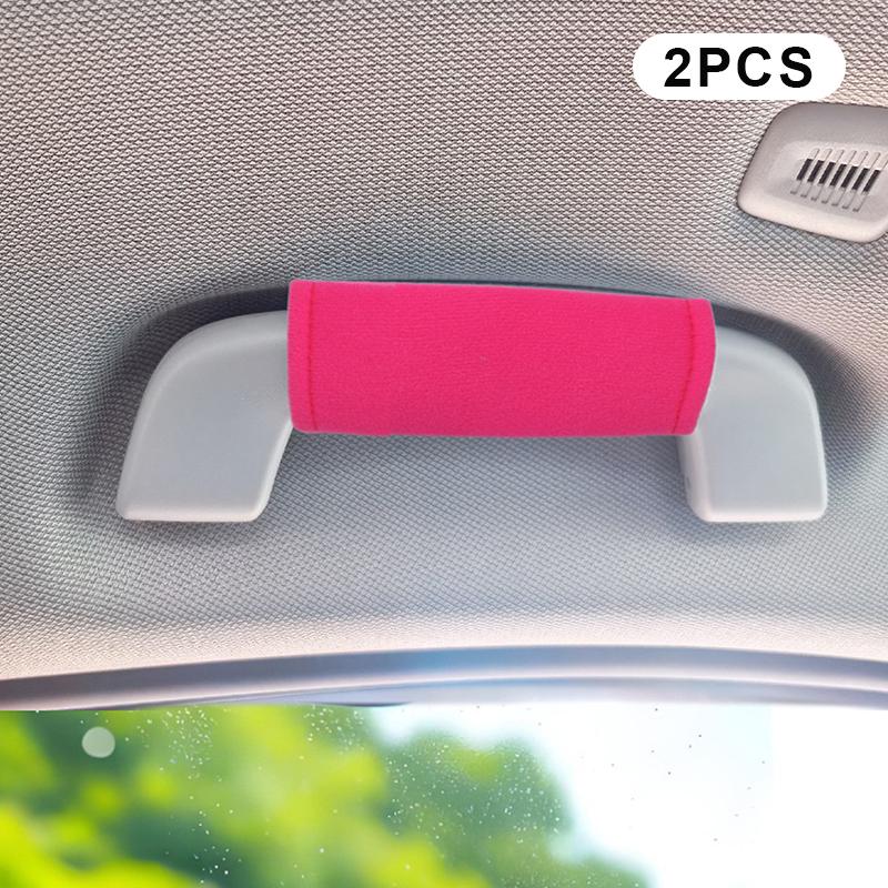 2/4 Stück Weicher Plüsch Auto Dach Armlehne Rutschfester Auto Haltegriffschutz Zuggriffabdeckung Dachgriffabdeckung Auto Innenzubehör