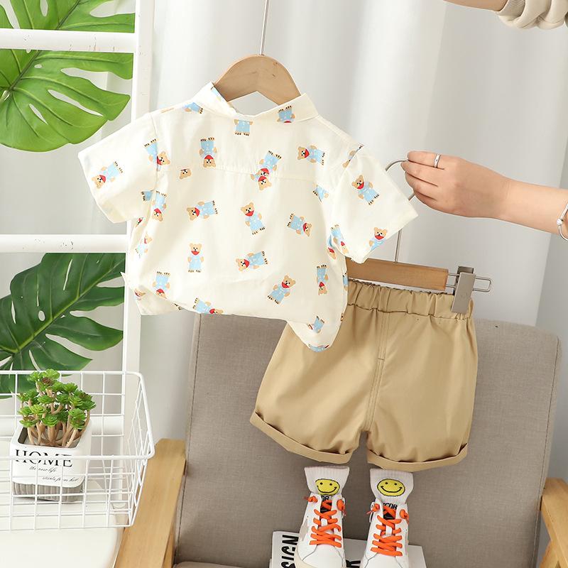 Boys' Set Thin Shirt Two-piece Set Summer Children's Clothing Cartoon Children's Set