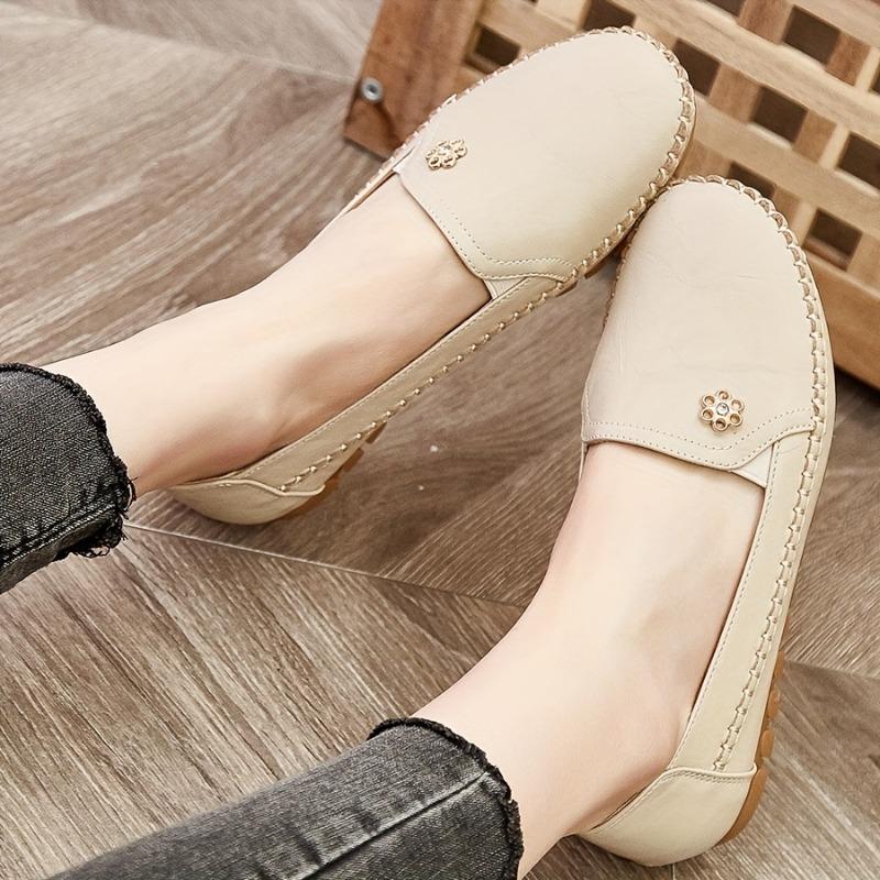 Plus Size Stitching Laser Women's Flat Loafers