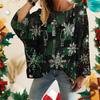 Women's Christmas Print Knitted Sweater Cardigan