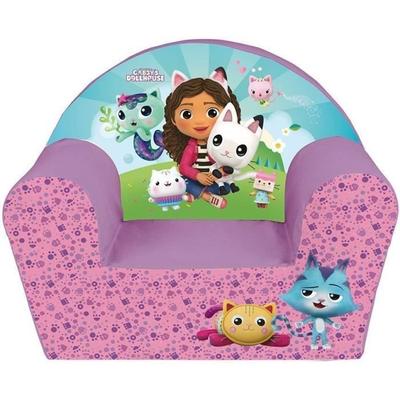Kindersessel GABBY UND DAS MAGISCHE HAUS - Fun House - Rosa - L.52 x T.33 x H.42 cm