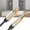 1/2m RCA to AUX 3.5mm Jack Coaxial Audio Connector Cable for Xiao-mi 1/2 TV