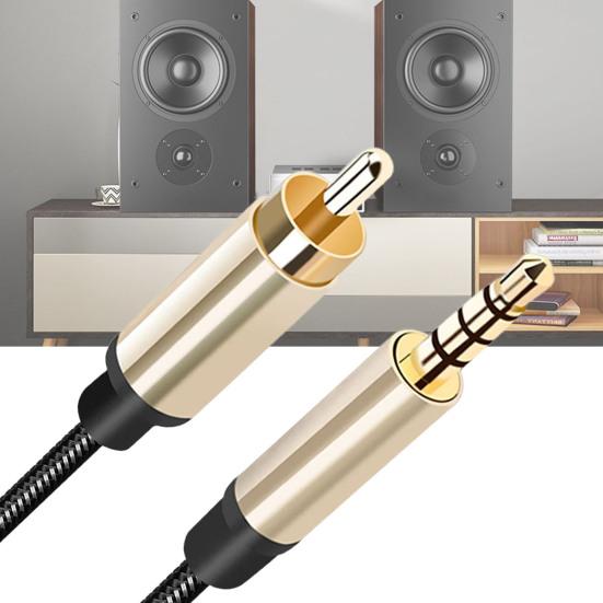 1/2m RCA to AUX 3.5mm Jack Coaxial Audio Connector Cable for Xiao-mi 1/2 TV