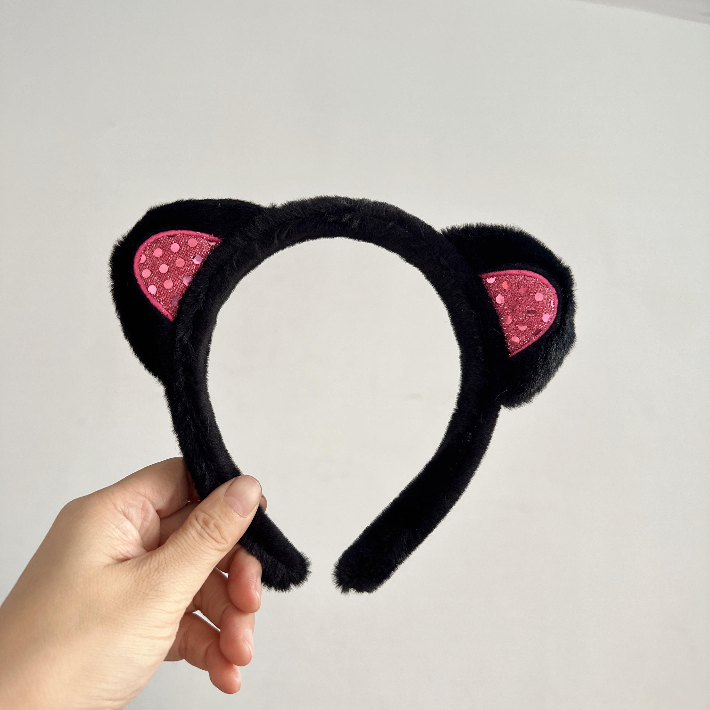Gabby's Poppenhuis Haarband voor Meisjes Verjaardagsfeest Haarbanden met Schattige Oor Cartoon Cosplay Hoofddeksel Halloween Haaraccessoires black
