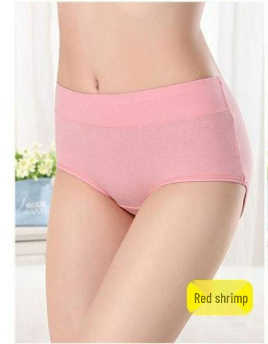 Women's High Waist Cotton Briefs - 95% Cotton, Solid Color