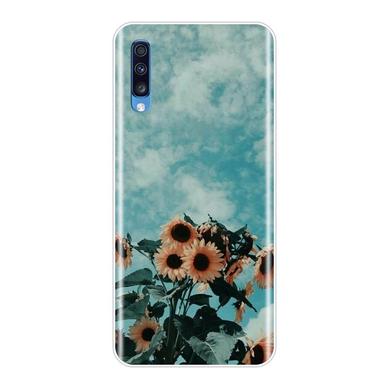 

Чехол для телефона с подсолнухом для Samsung Galaxy A40 A30 A20 A10, силиконовая мягкая задняя крышка из ТПУ для Samsung Galaxy A80 A70 A60 A50, чехлы Samsung A80