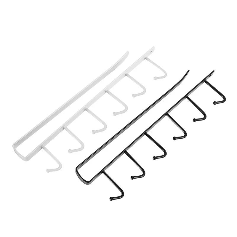 

Шкаф для хранения вещей Многофункциональный крючок Отделочная стойка для шкафа Кухня Не оставляющая следов Крючок без гвоздей 6 крючков белый