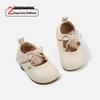Spring 2026 Korean Style Girls' Princess Toddler Flats - Soft Sole, Non-Slip, Fashionable Leather Shoes