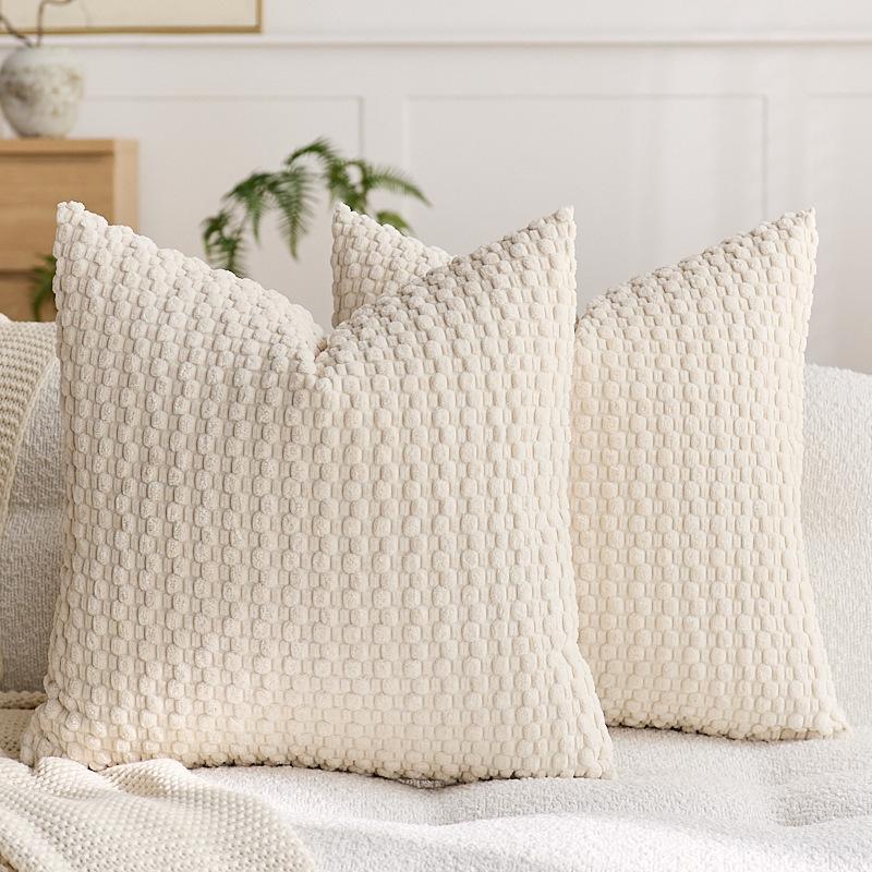 2PCS Popular Cross-Border Bubble Pillow Covers Cushion Covers, Corduroy Pillow Covers, High-End Pillow Covers, Waist Pillow for Home Sofa and Bedroom,
