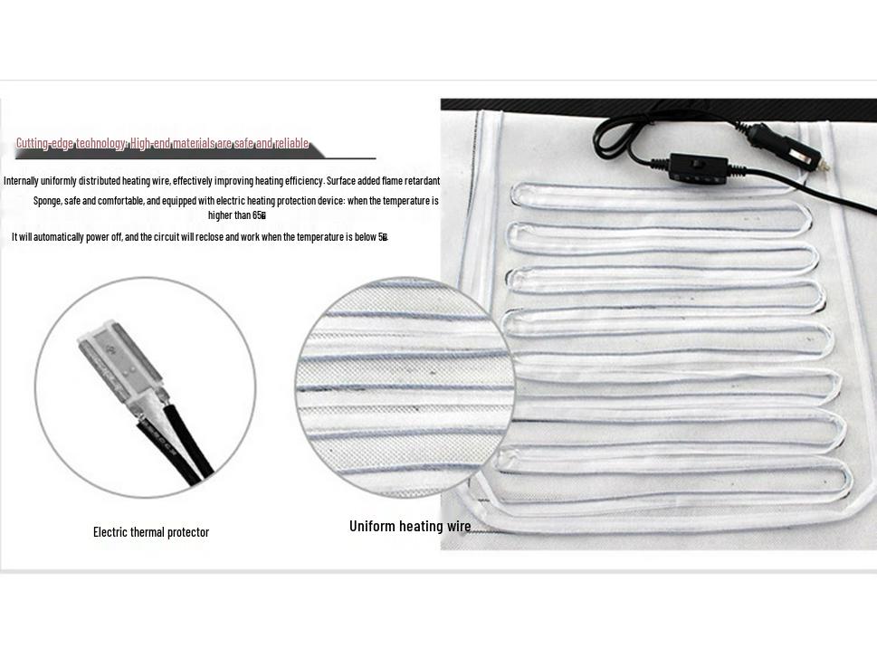 Universal 12V Winter Heated Car Seat Cushion Pad