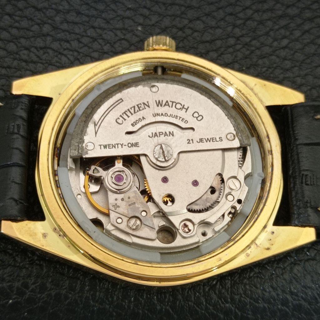 AUTOMATIC VINTAGE REFURBISHED CITIZEN 8200 JAPAN MENS BLUE DIAL WATCH a445318-1