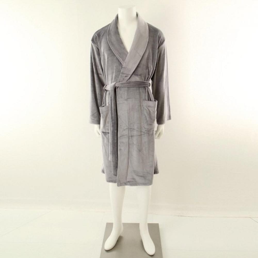 

Venus Velour Solid Robe Gown Vrb447mr Grey/100