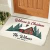 1pc Christmas-themed Doormat with Balls , Holiday indoor and outdoor rear front door welcome mat winter door mat.