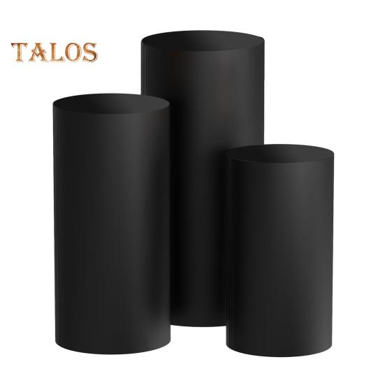 

3 шт./компл. чехол для подставки под цилиндр из полиэстера, чехол для подставки под цилиндр, однотонный тканевый чехол для праздничного постамента, подставки под пьедестал, декора на день рождения и свадьбу L чёрный