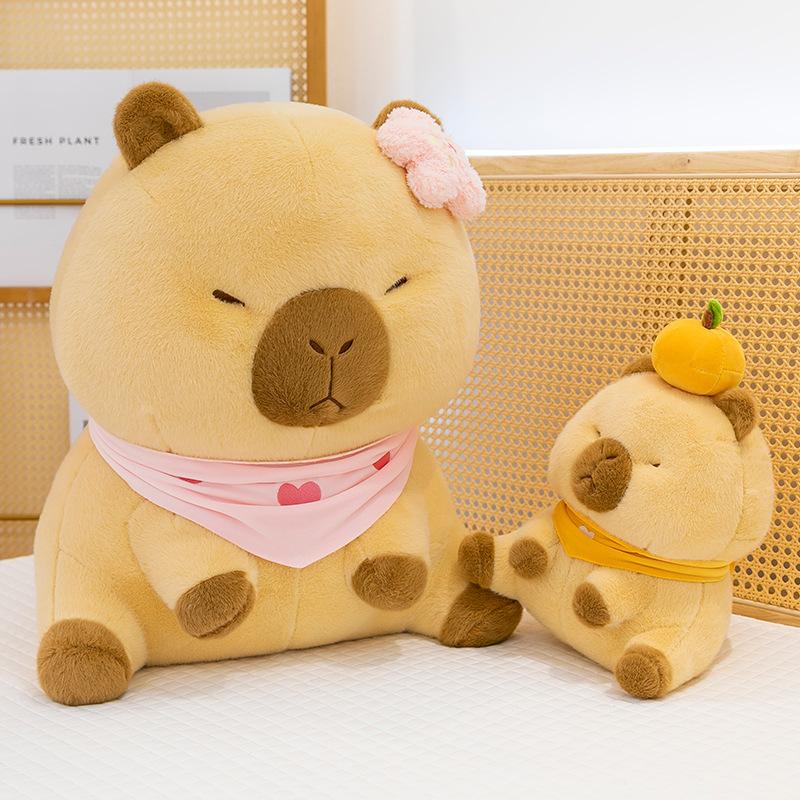 New Kapibara Doll Couple Capybara Plush Toy for Girls Birthday Gift Press Doll