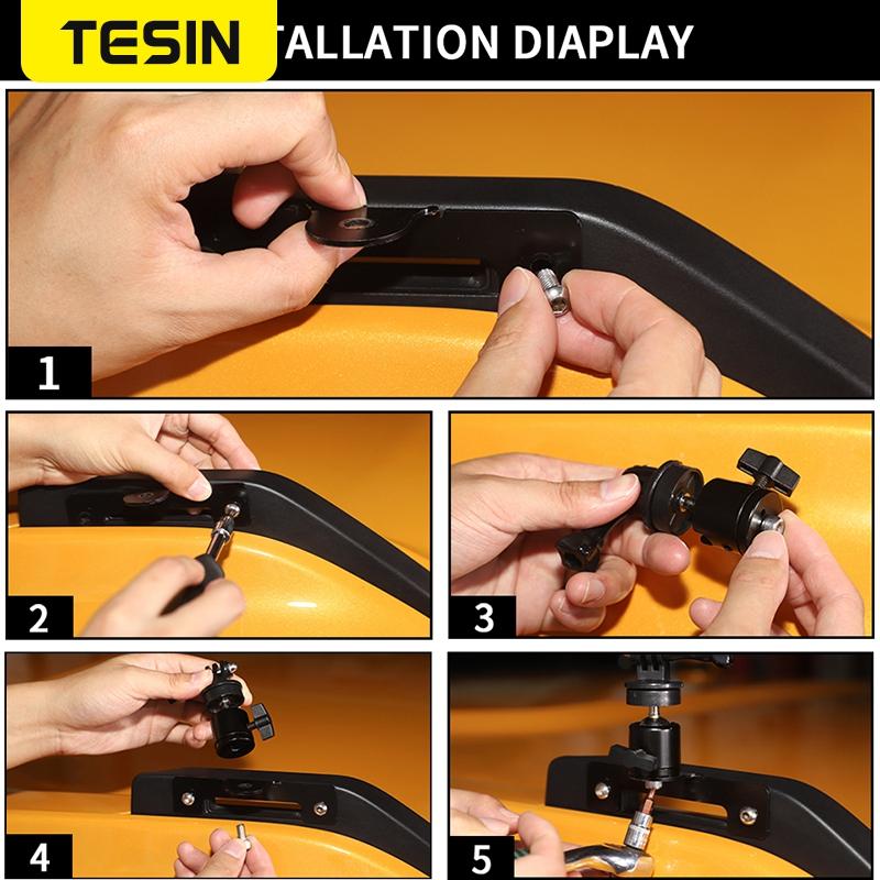 TESIN Car Front Engine Hood Action Camera Holder Mount For Ford Bronco  2022 Exterior Parts Auto