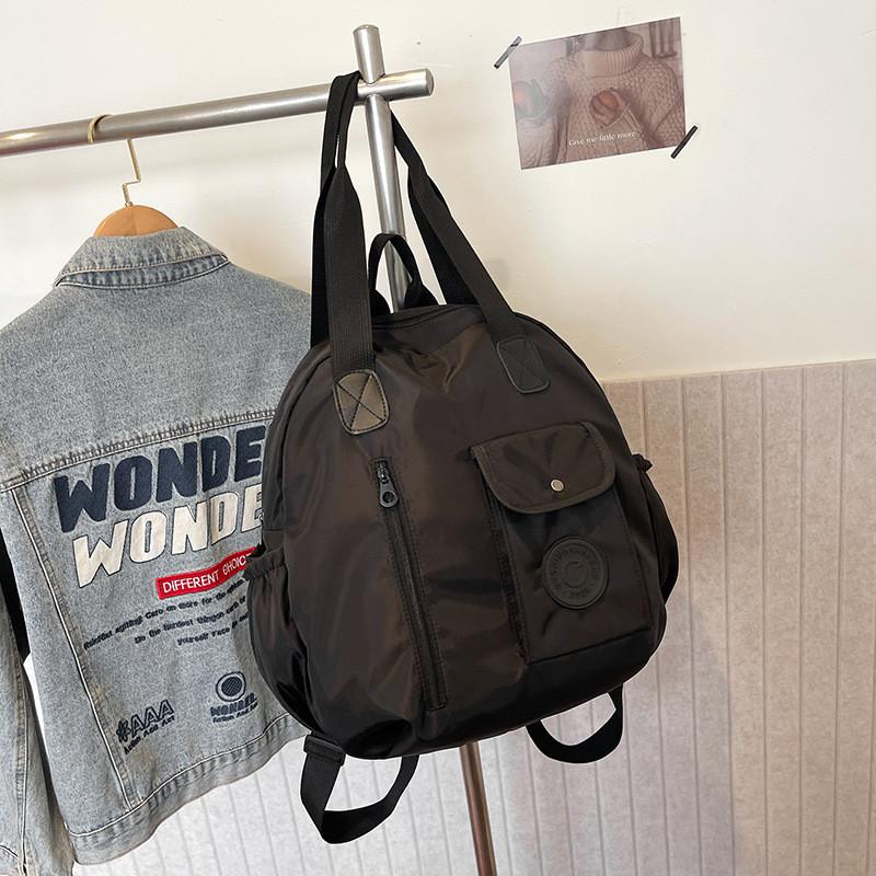 Stylish Large Capacity Nylon Backpack For Travel With Unique Design And Soft Structure