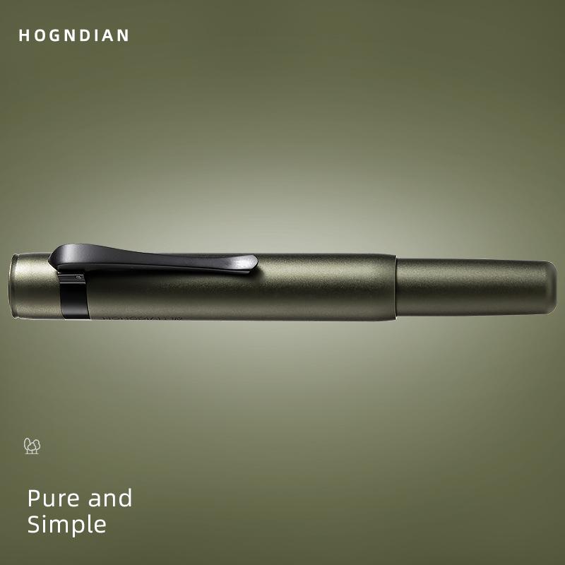 LT Hongdian Short Metal Pocket Fountain Pen Cartridge System Gift Box Stylish Business Student Calligraphy Pen M2