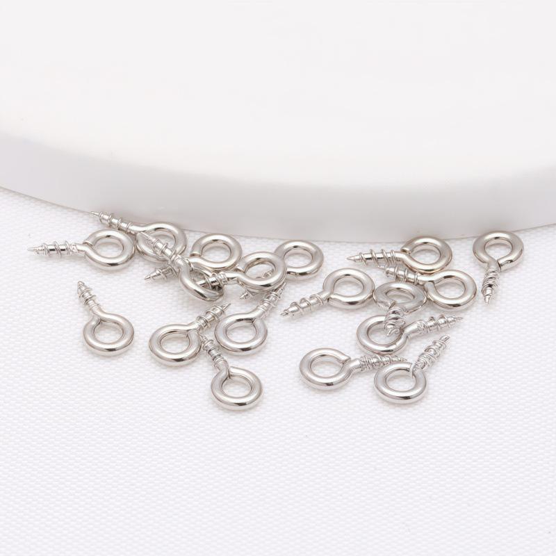 14K Gold-Filled Color-Retaining Eyepin Screw Pendant DIY Jewelry Accessory