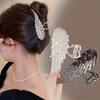 Elegant Large Hair Claw Clip Angel Wing Rhinestone Shiny Hair ClipWomen Girls Daily Outdoor Decors Alloy Hair Accessories