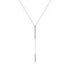 MODIAN S925 Sterling Silver Elegant Y-Chain Necklace with Full Diamond for Women