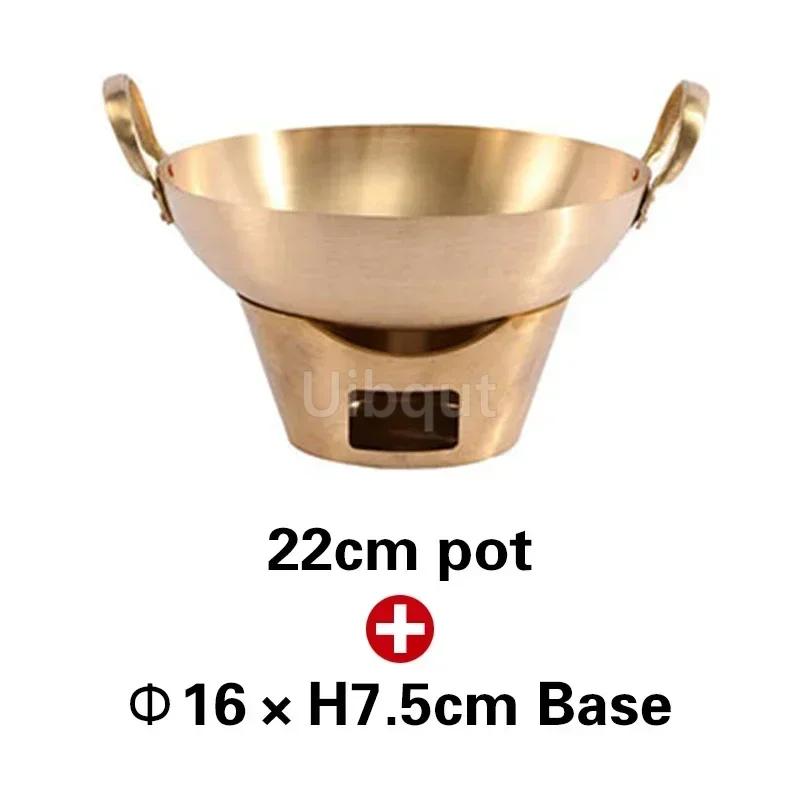 Southeast Asian style tableware Two-ear pot Rice cooker Brass Thai Cuisine soup pot Curry pot with two ears Thai tableware