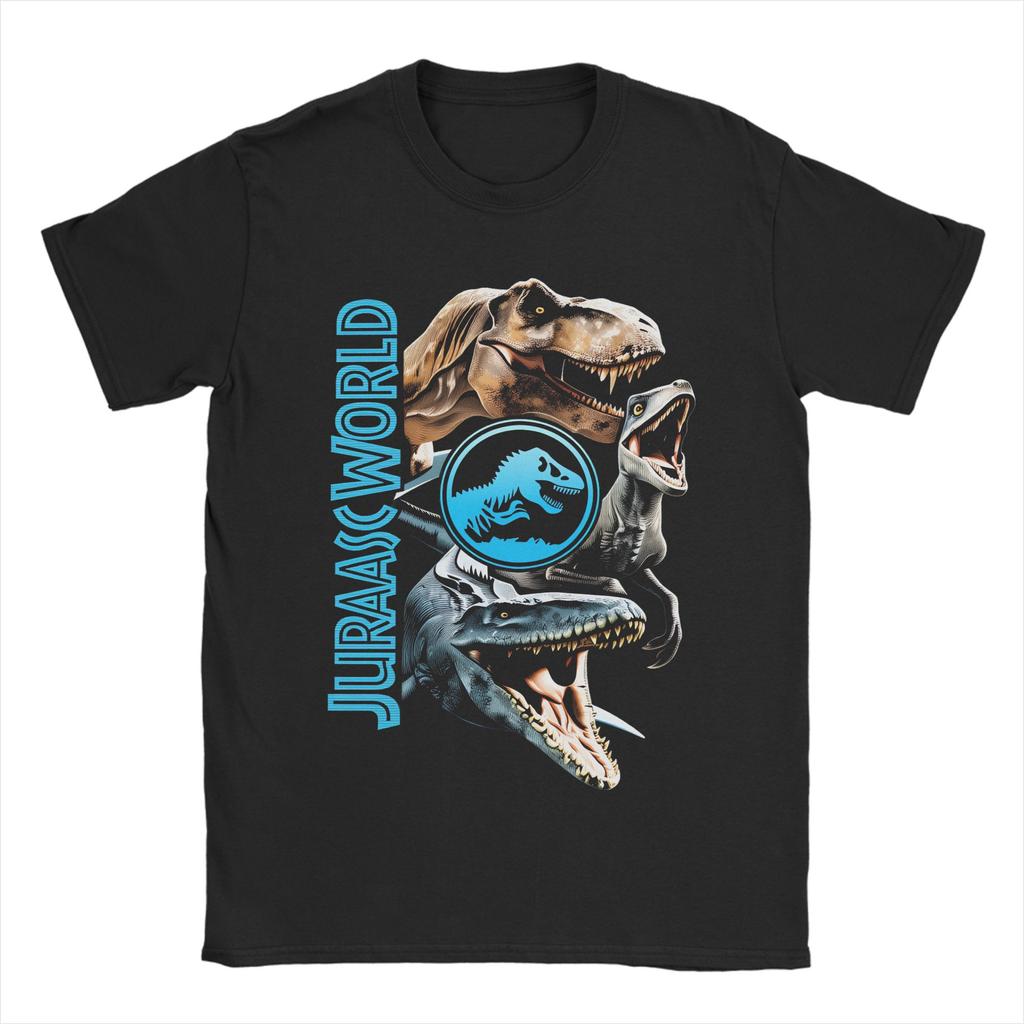 Men T-Shirt Jurassics World Novelty Cotton Tees Short Sleeve  T Shirts Round Neck Clothing Graphic Printed