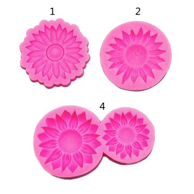 Molde de Silicone para Artesanato de Flor em Formato de Girassol, Molde para Saída de Ar de Carro com Epóxi, Molde para Pingente de Fundição em Resina, Adequado para Artesanato DIY