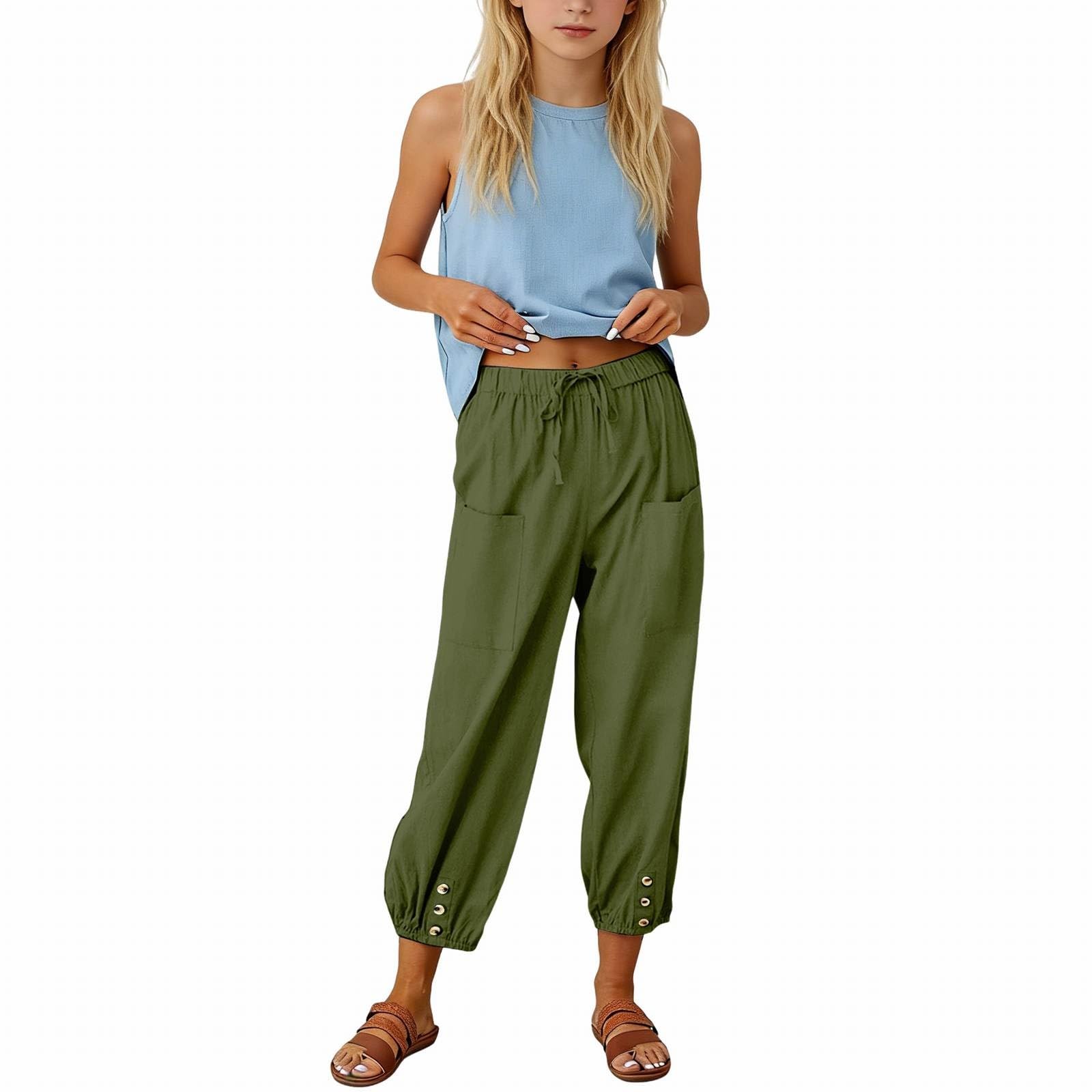 

Boys And Girls Casual Pants Fashion Sports Pants 150 зелений