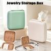 Earrings Ring Necklace Storage Jewelry Storage Box Zipper Jewelry Case  Travel Organizer
