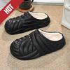Mens Winter Slippers Waterproof Indoor House Shoes Big Size Warm Fur Plush Home Bedroom Slippers Slip On Concise Garden Shoes