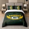 3Pcs Bedding SetGreen Bay Packers Soft Bed Sheet and Two Pillowcases Home Bedroom Decor