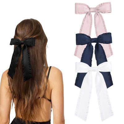 Elegant Cute Ribbon Bow Hairpins Women Girls Gift Hair Clips Pin Barrettes Accessories Hairclip Headdress Headwear Ornament