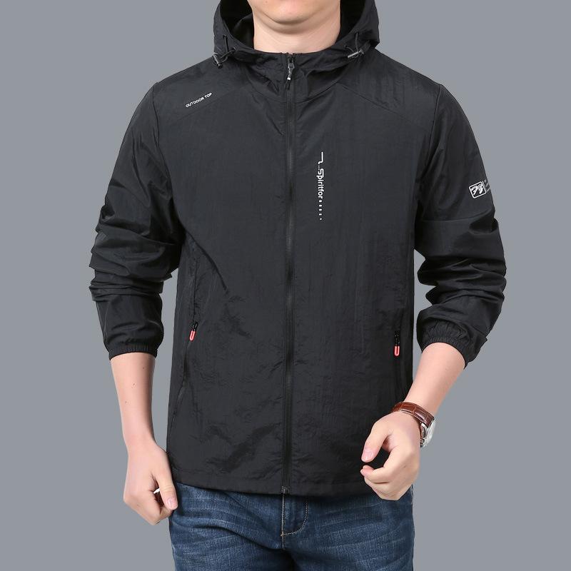 Sommer Herren Freizeit Outdoor Schnelltrocknend Uv Licht Jacke Outdoor Leicht Sport Reiten Angeln Kapuzen Skin Mit