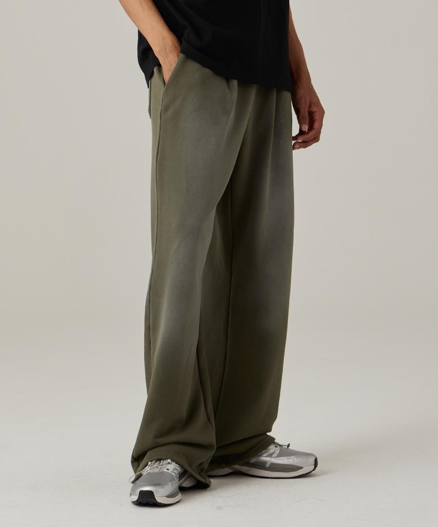 URBANAGE Pigment Washed Signature Wide Sweatpants Khaki