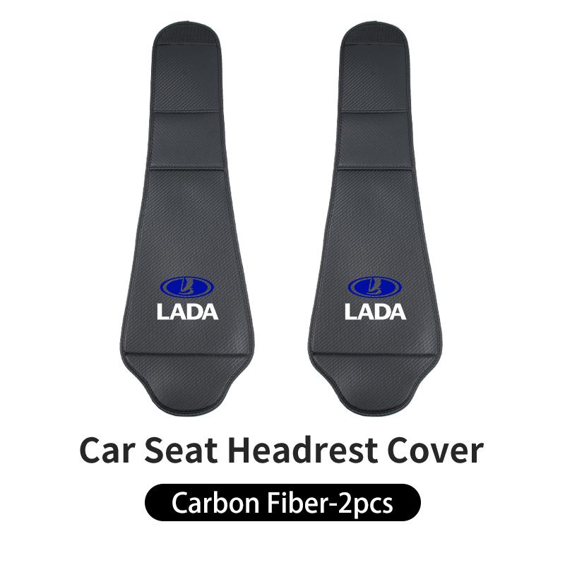 Car Seat Headrest Cover Leather Neck Pillow Protector Accessories For Lada Priora Sedan Sport Kalina Granta Vesta Niva Largus V