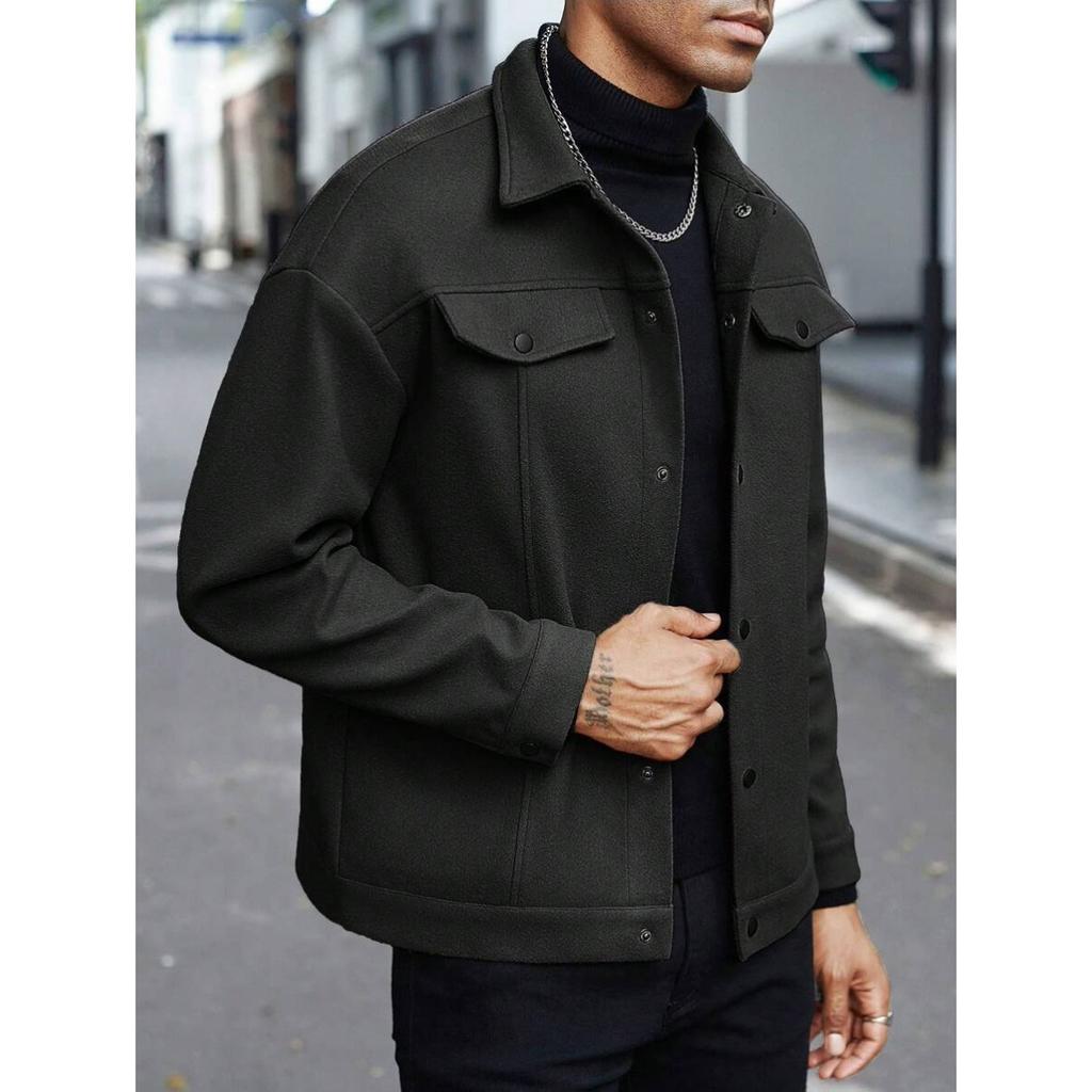 Autumn and Winter, Collar, Woolen Jacket, New Style, Men's Jacket, Casual, Sports, Business Jacket, Men's