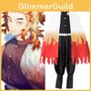 High-quality Demon Slayer Kimetsu No Yaiba Rengoku Kyoujurou Cosplay Costume Kimono Robe Suit Perfect For Halloween And Parties