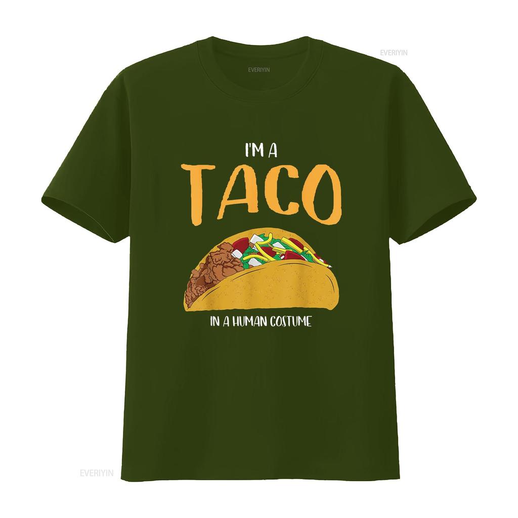 I m a Taco in Human Costume Halloween Cosplay Easy Outfit T Shirt vintage Washed Unisex Soft Breathable Slightly Stylish