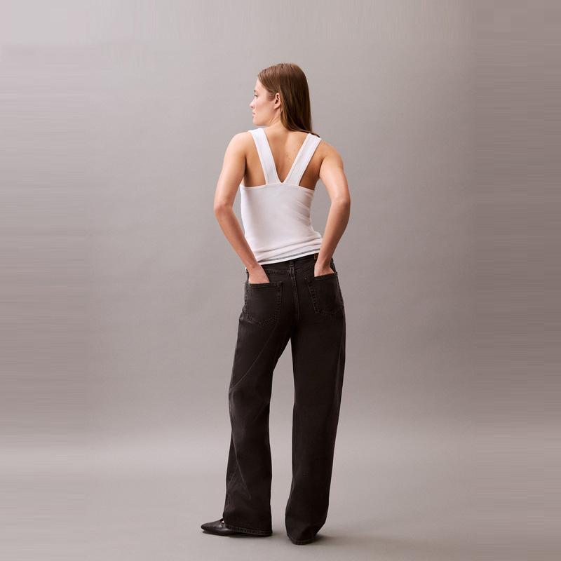 Calvin Klein Casual Babe Printed Ribbed Tank Top Women tops 44C219G