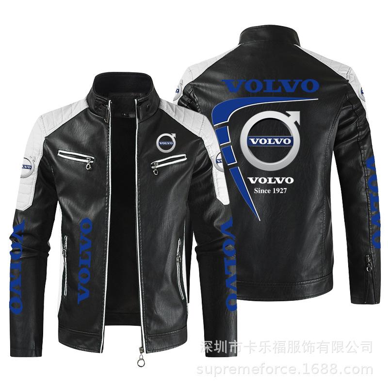 Hot men's clothing European size vauxha motorcycle leather jacket racing suit men's PU leather jacket jacket