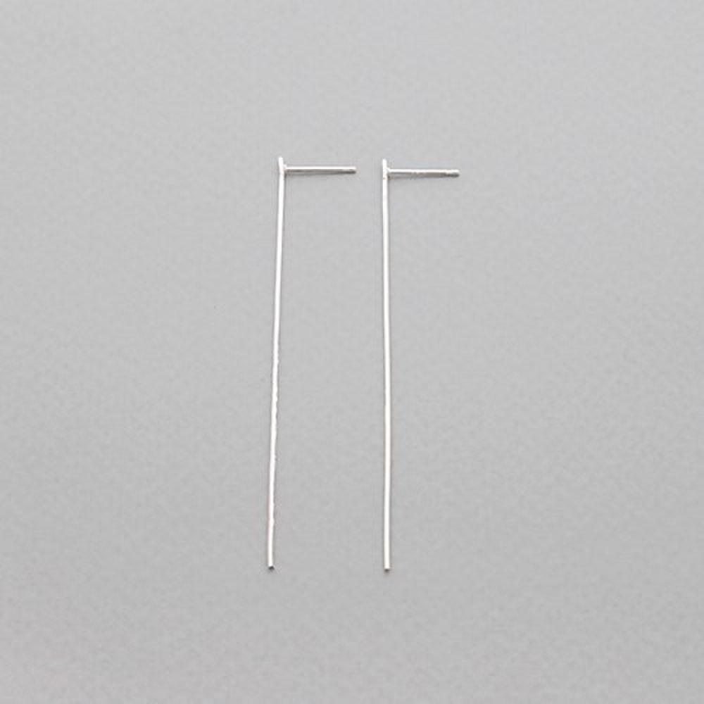J.Lauren 01M01349 Snake Chain Long Silver Drop Earrings