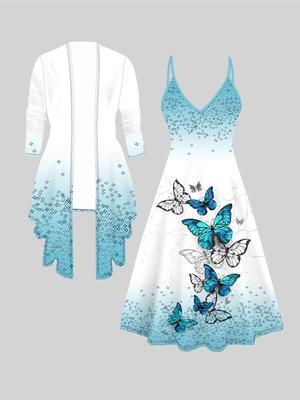 3D Flower Pattern Printed  Set Dress Coat for Valentine's Day, Eccentric Classical Totem Fashion Print,suitable for Various Scene Fashion Styles