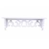 White Carved Pierced Wall Mounted Shelf, Convenient Solution for Small Spaces, Beautiful and   Decor for Living Room, Bedroom, Study, Kid Room,