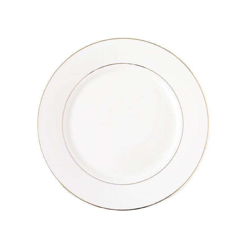 European Gold Rim Bone China Dinner Plates