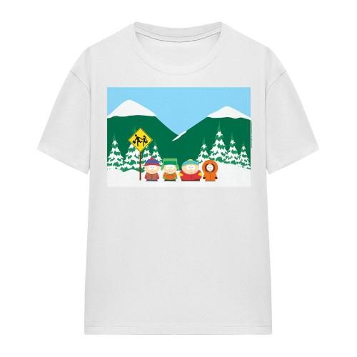 South Park Unisex Adult Bus Stop T-Shirt